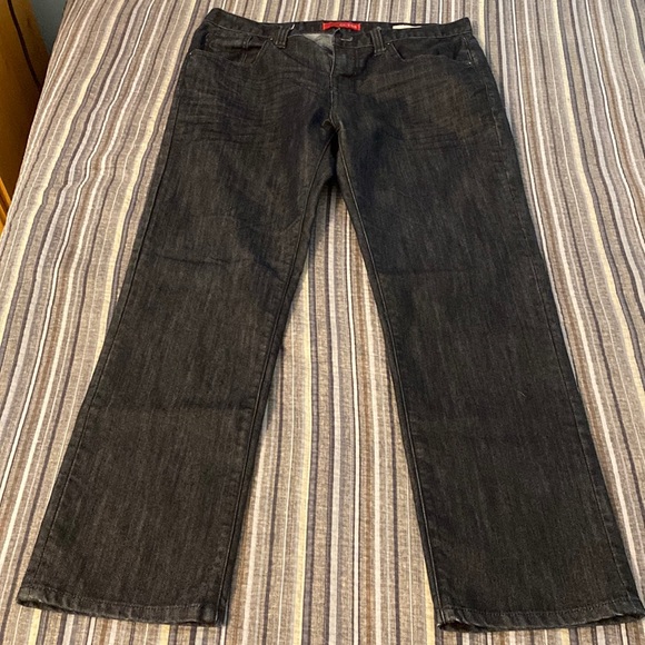 Men’s Guess Slim Straight Jeans, Black Size 34/30 - Picture 1 of 2